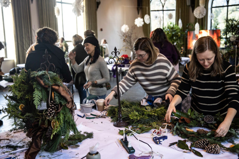 Wave hill Holiday Wreath Workshop credit Dave Sanders
