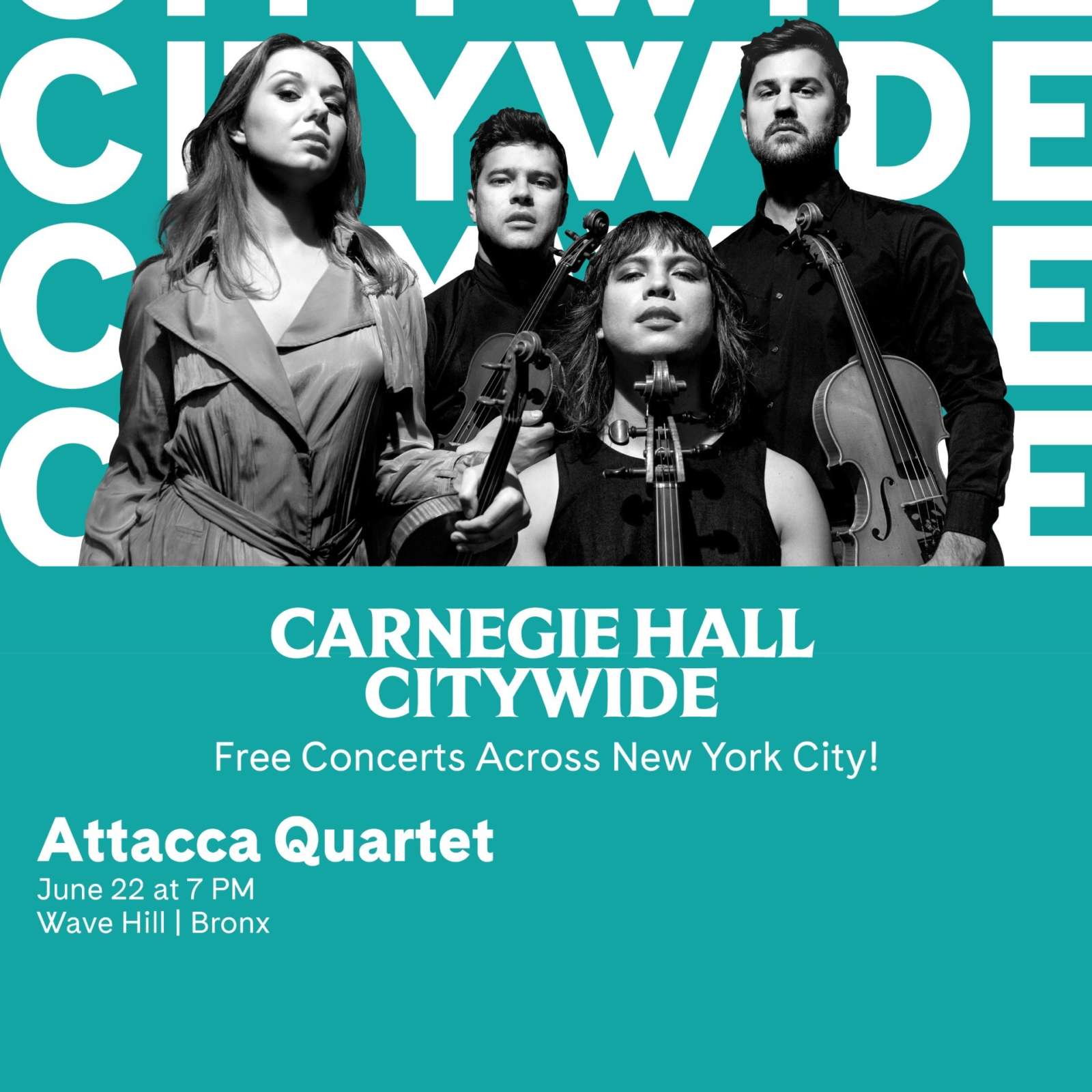 Carnegie Hall Citywide: Attacca Quartet - Wave Hill